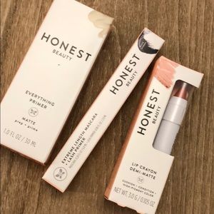 NEW honest beauty Primer Lip Crayon Mascara bundle